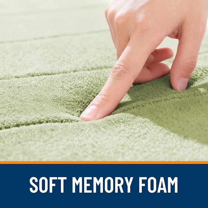 OLANLY Memory Foam Bath Mat 44x24, Super Soft Absorbent Bathroom Rugs, Quick Dry - Image 5