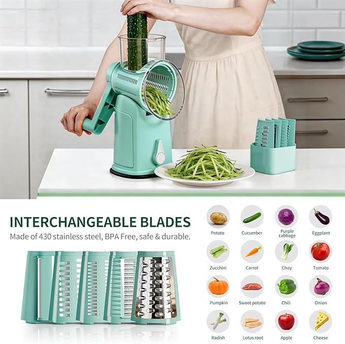 The CoveCarol rotary cheese grater comes - Image 3