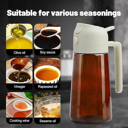 2 In 1 Oil Dispenser And Oil Sprayer, 16 Oz/470 Ml Oil Dispenser - Image 4