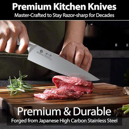 imarku Knife Set, 14 Piece Premium Japanese High-Carbon Stainless Steel Knife - Image 2
