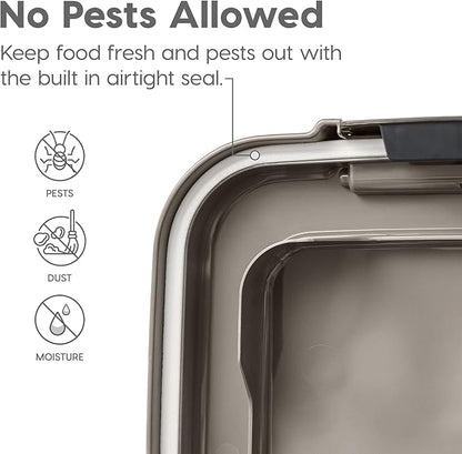 IRIS USA 30 lbs & 11 lbs Combo Airtight Dog Food Storage Container, Stackable - Image 4