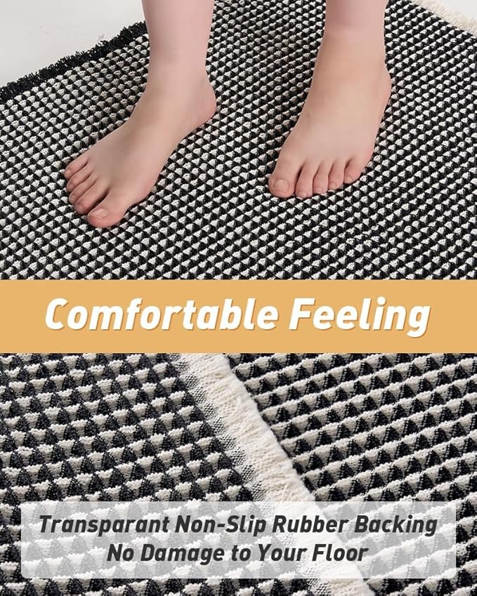 Upgraded Waffle Runner Rug, Super Absorbent Non Slip Bath Mats - Image 4