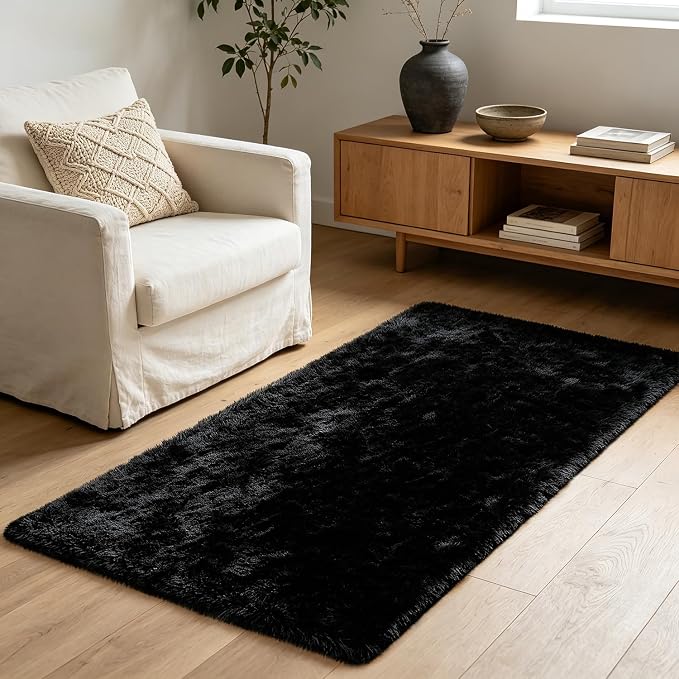 Shag Runner Rug for Bedroom Living Room 3x7 Upgrade Non-Slip Fluffy Soft - Image 7