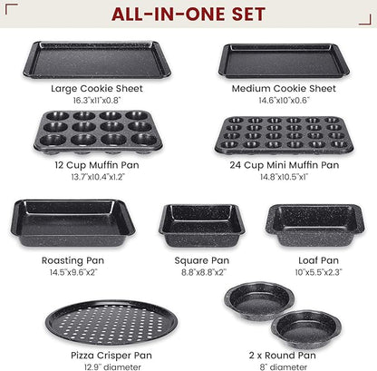 Terlulu 10-Piece Baking Pans Set, Bakeware Sets Nonstick, Baking Set - Image 2
