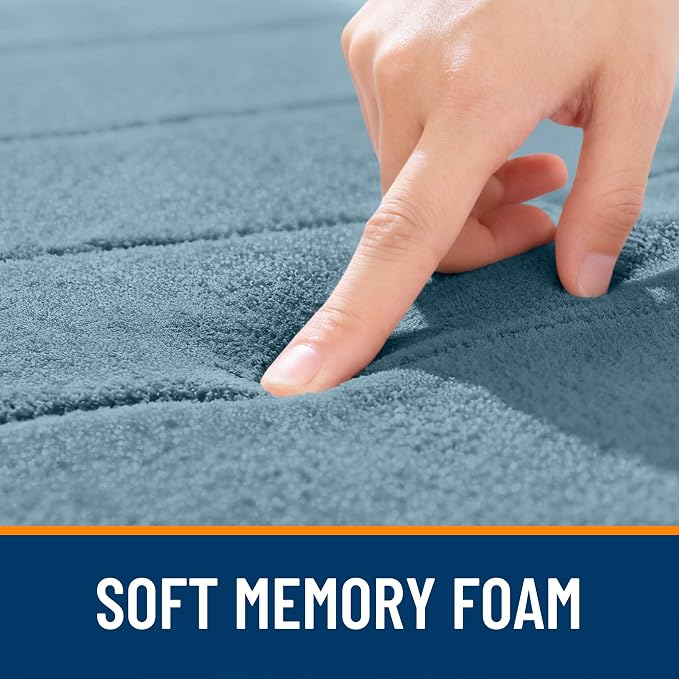 OLANLY Memory Foam Bath Mat 44x32, Super Soft Absorbent Bathroom Rugs, Quick Dry - Image 5