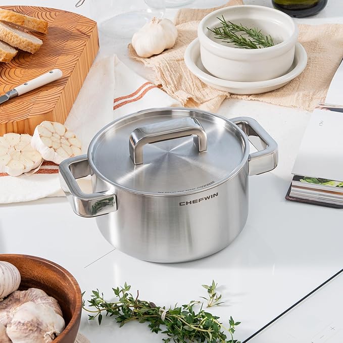 316 Stainless Steel 1.9 Quart Durable Sauce Pot - Image 2
