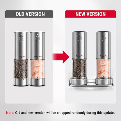 TempPro 100ml Electric Salt and Pepper Grinder Set Rechargeable, Automatic - Image 8