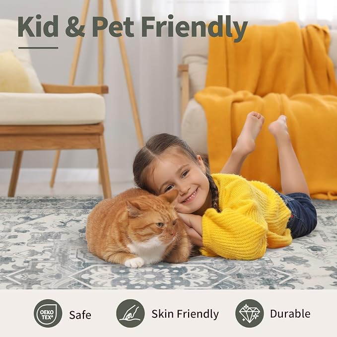 Rugxara 2'6" x 8' Hallway Runner Rug, Non Slip Boho Runner Rugs - Image 7