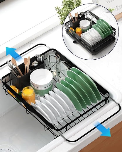 Kitsure Dish Drying Rack for Kitchen Counter, Stainless Steel Sink Organization by Kitsure