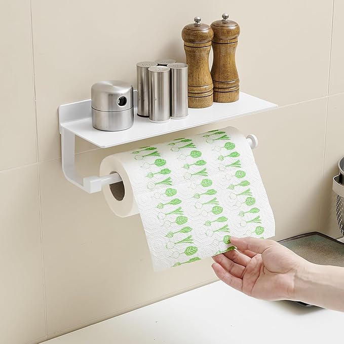 Paper Towel Holder Wall Mount for Bathroom Hand Towel Holder for Bathroom Black - Image 2