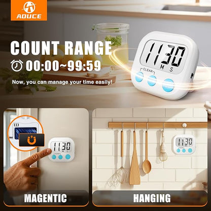 12 Pack Digital Kitchen Timers for Cooking Magnetic Timer for Cooking Loud - Image 3