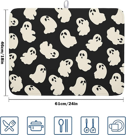 Halloween Ghosts Dish Drying Mat - Image 2