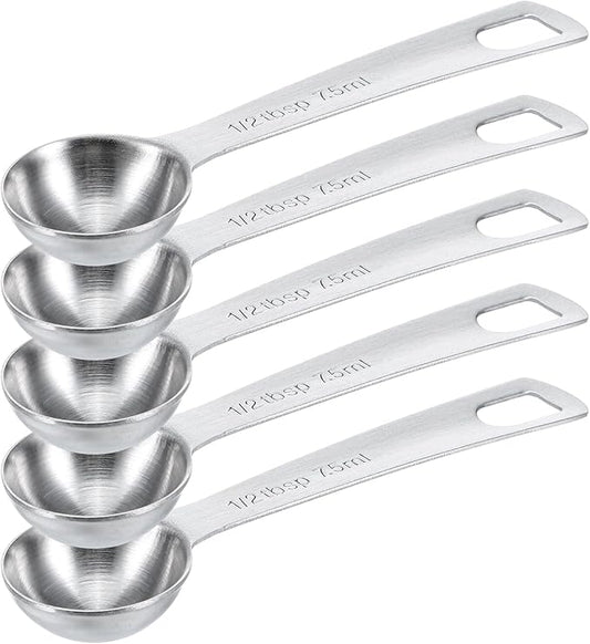 5 PCS Measuring Spoons Tablespoon Measuring Spoon 1/2 tbsp Stainless Steel by Lusofie