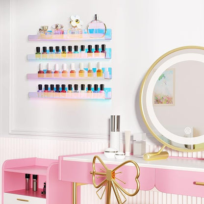 upsimples Acrylic Shelves for Wall Decor, Nail Polish, Wall Organizer for - Image 7