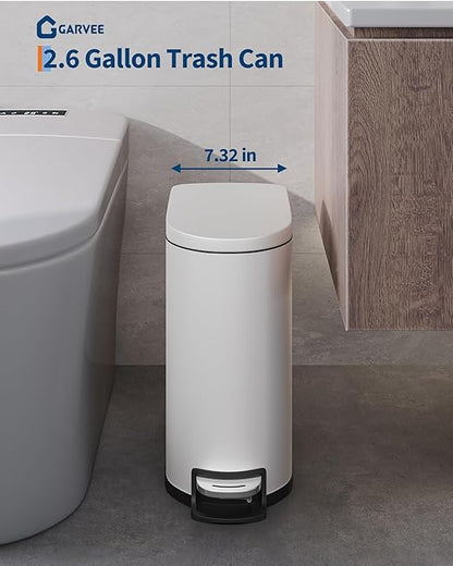 Garvee 13 gal and 2.6 gal Metal Trash Can Combo Set, Rustproof Garbage Can - Image 3