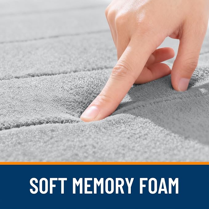 OLANLY Memory Foam Bath Mat 40x32, Super Soft Absorbent Bathroom Rugs, Quick Dry - Image 5