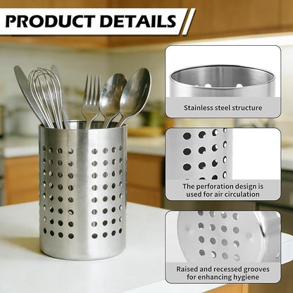 4PCS Stainless Steel Utensil Holder and Utensil Drying Holder, as a Kitchen - Image 3