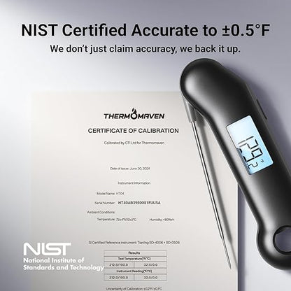 ProfessionaI Meat Thermometer Digital, 3X Faster 0.5 Sec Instant Read, NIST - Image 3