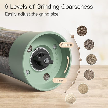 Ultrean Pepper Grinder, Electric Salt and Pepper Grinder Set - Image 3
