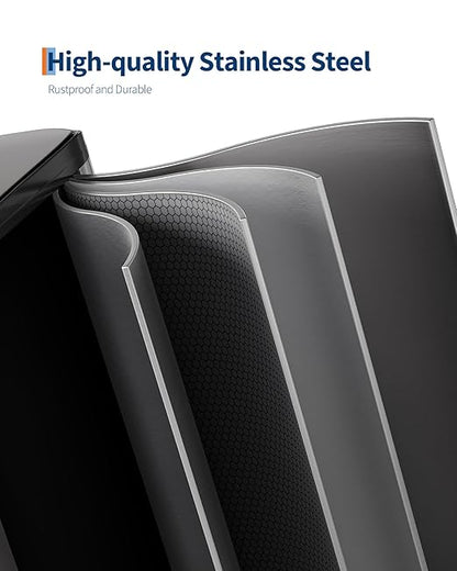 GarveeHome 2 x 10.6 gal Stainless Steel Double Trash Can - Image 3