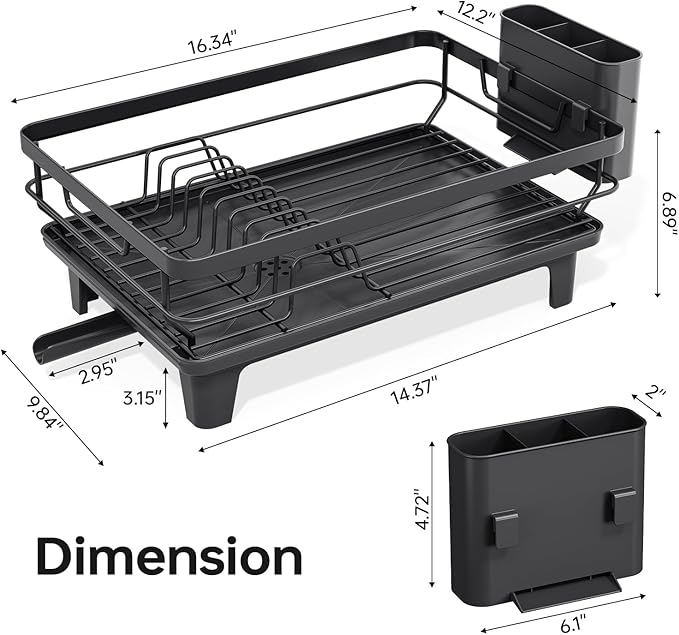 TOOLF Dish Drying Rack, Small Dish Racks - Image 3