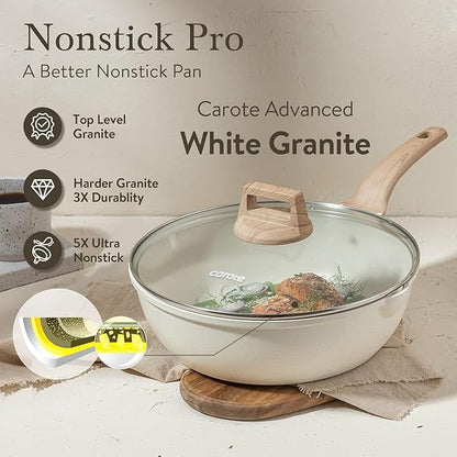 CAROTE 12Inch Nonstick Deep Frying Pan - Image 7