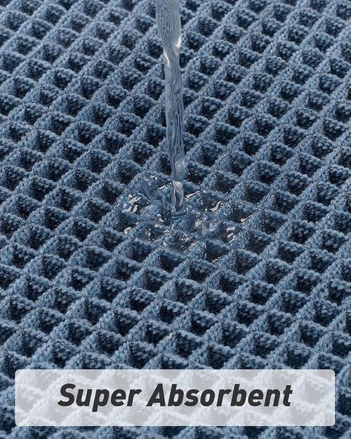 AMOAMI Upgraded Waffle Runner Rug Super Absorbent Non Slip Bath Mats - Image 2