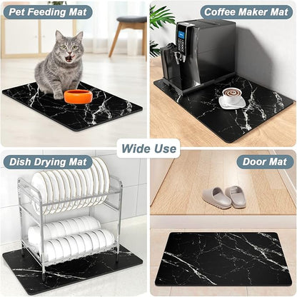 Rnivvi Coffee Mat, Hide Stain Rubber Backed Absorbent Dish Drying Pad - Image 7