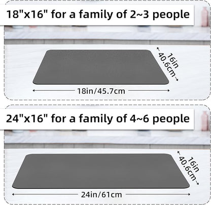 LOPNUR Kitchen Dish Drying Mat, Diatomite Coffee Mat, Super Absorbent Dish - Image 5