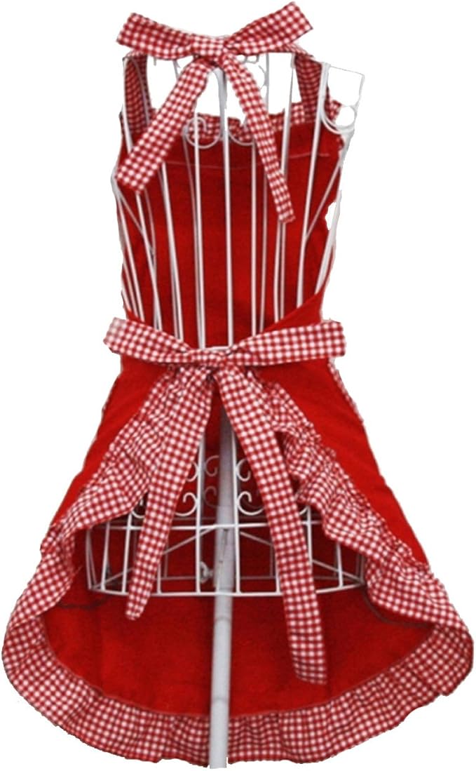 Hyzrz Cute Fashion Cotton Red Aprons - Image 3