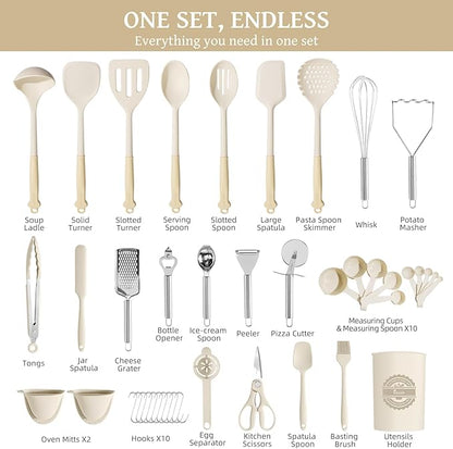 Kikcoin 43Pcs Large Kitchen Utensils Set - Image 2
