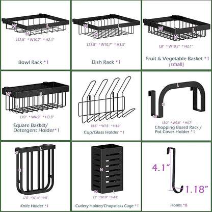 PUSDON Over the Sink Dish Drying Rack, 2 Tier Adjustable Large Capacity - Image 6