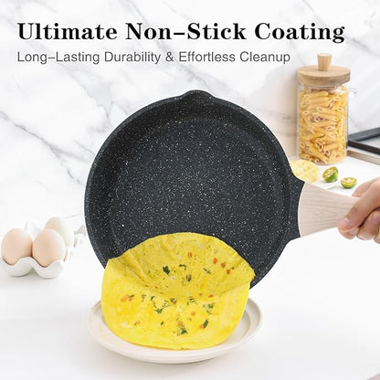 Kordisen Nonstick Frying Pan Skillet, 8 Inch Small Egg Omelet Pan, Healthy and - Image 2