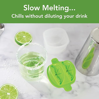 Tovolo Lime Wedge Ice Mold 2 Pack Fun Cocktail Ice Molds - Image 2