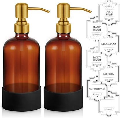 16 oz Hand and Dish Soap Dispenser Set by HomePicker