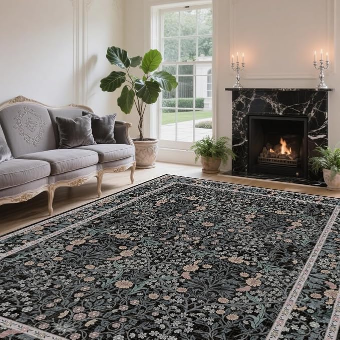 4x6 Area Rug for Bedroom Beside Rug, Laundry Room, Washable Non-Slip Low Pile - Image 3