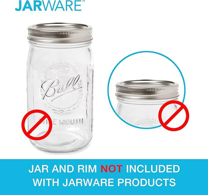 Jarware Stainless Steel Oil Cruet Lid, Wide Mouth Mason Jar Pour Spout Lid - Image 8