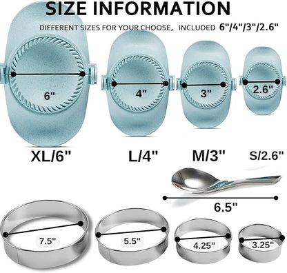 Empanada Maker Press, 6-Inch Extra Large Dumpling Maker Set - Image 3