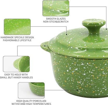 Oven-Safe 4-Pack Mini Ceramic Casserole Dishes - Image 4