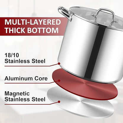 Herogo 20-Quart 18/10 Stainless Steel Stock Pot - Image 6
