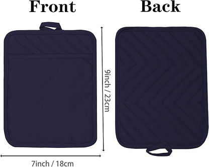 Oven Pot Holder with Pocket Cotton Heat Resistant Coaster Potholder Kitchen Hot - Image 2