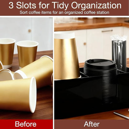 Acrylic Coffee Cup Holder for Countertop, 3 Slots Acrylic Coffee Bar - Image 6