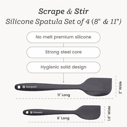 StarPack 'Scrape & Stir' Silicone Spatula Set - Image 4