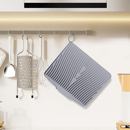 Silicone Dish Drying Mat for Kitchen Counter, Dish Drying Pad, Non-Slip Drain - Image 6