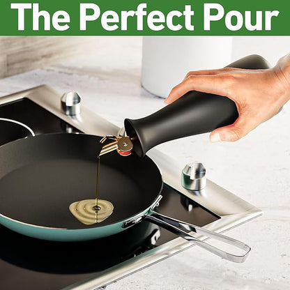 Oil and Vinegar Dispenser Set - 530 ML Capacity Matte Ceramic Leak Proof EVOO & - Image 5