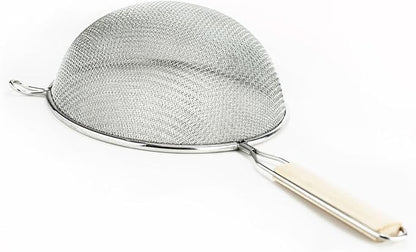 Huji Stainless Steel Fine 8" Double Mesh Food Strainer Colander Sieve Sifter - Image 5