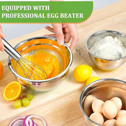 Mixing Bowls with Lids Set, Meal Storage - Image 4