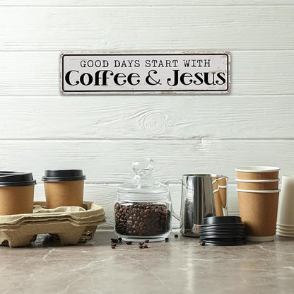 Coffee Signs for Coffees Station Decor, Good Days Start - Image 4