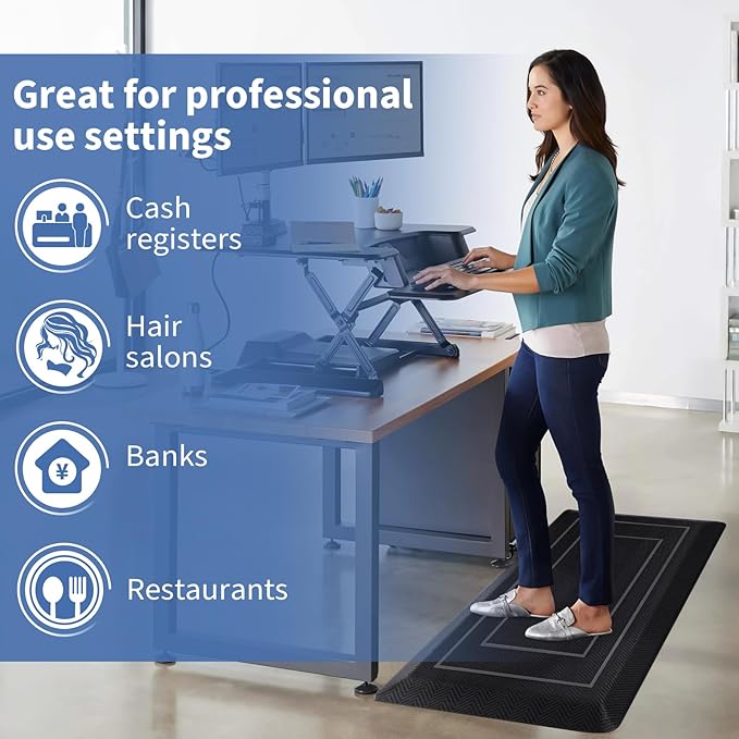 UKISS 9/10"" Extra Thick Cushioned Anti Fatigue Kitchen Mat, Waterproof High - Image 7