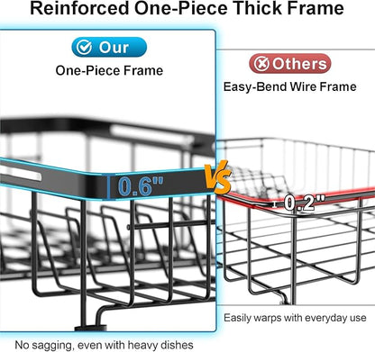 iSPECLE Small Sink Dish Drying Rack, 9.1" W Expandable Compact Rust Resistant - Image 8